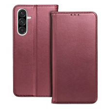 OEM Telefontok Samsung Galaxy A27 5G - Smart Magnetic burgundy szilikon keretes mágneses könyvtok tok és táska
