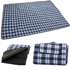 OEM Tengerparti kemping piknik takaró 150x200 kemping, kék kiskockás lakástextília