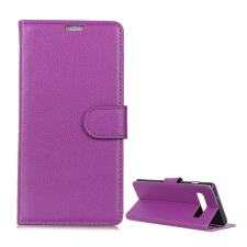 OEM Tok álló. bőr hatású (FLIP. oldalra nyíló. asztali tartó. prémium) LILA tok és táska