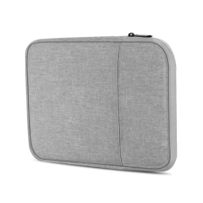 OEM Tok fekvő. szövet (univerzális. ütésálló belső réteg. cipzáras. cseppálló. 10" méret) VILÁGOSSZÜRKE tok és táska