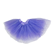 OEM Tüll szoknya Tütü lila, színes glitterrel ~30 cm gyerek szoknya