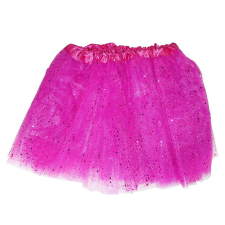 OEM Tüll szoknya Tütü sötét rózsaszín glitterrel ~30 cm jelmez