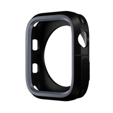 OEM Twin Apple Watch szilikon tok 45mm fekete/szürke okosóra kellék