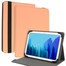 OEM Univerzális 13 colos tablet könyvtok, mappa tok, narancssárga, Wonder Soft tablet tok