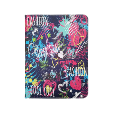 OEM Univerzális 9-10 colos tablet könyvtok, mappa tok, Graffiti girl mintás tablet tok