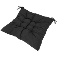 OEM Univerzális Székpárna - 40x40x4 cm - Fekete - Kötőpánttal kerti bútor