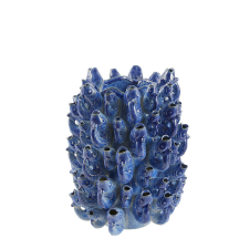 OEM Váza 3D kék tátogó halak 32x25cm dekoráció