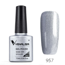 OEM Venalisa Gél lakk 957 - Ezüst Csillámos - 7,5 ml lakk zselé