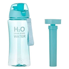 OEM vizes palack, jégtartóval, műanyag, türkiz, 480 ml kulacs, kulacstartó