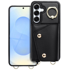 OEM Wonder tok gyűrűs kitámasztóval Samsung Galaxy A16 5G fekete tok és táska