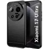 OEM Xiaomi 17 Ultra 5G szilikon tok, hátlaptok, telefon tok, karbon mintás, fekete, Carbon case
