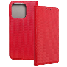 OEM Xiaomi Redmi 12 4G / 5G könyvtok, fliptok, telefon tok, mágneszáras, bankkártyatartós, piros tok és táska