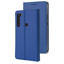 OEM Xiaomi Redmi Note 8T könyvtok, fliptok, telefon tok, szilikon keretes, mágneszáras, sötétkék tok és táska
