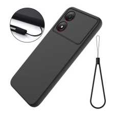 OEM ZTE Blade A34 4G GIGAPACK Szilikon telefonvédő matt, prémium + kézpánt, FEKETE tok és táska