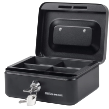 OFFICE DEPOT Mini pénzkazetta fekete pénzkazetta