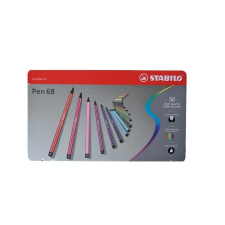 OfficeFox Filctoll STABILO Pen 68 50 darabos fém dobozban filctoll, marker