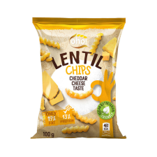  OHO Lencse chips vegan cheddar - 100g előétel és snack