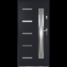 OK DOORS ACÉL BEJÁRATI KÜLTÉRI AJTÓ JUVENTUS HOMOKFÚVOTT BAL ANTRACIT 90X207CM nyílászáró
