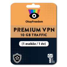 OkayFreedom Premium VPN 10GB Traffic (1 eszköz / 1 év) (Elektronikus licenc) karbantartó program