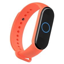 Okosóra szilikon szíj - Xiaomi Mi Band 5/6 - narancssárga szilikon okosóra kellék