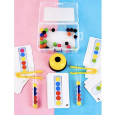 Oktatási puzzle színes montessori golyókból csengővel kreatív és készségfejlesztő