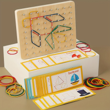 Oktató fa Geoboard gumi szalagokkal kreatív és készségfejlesztő