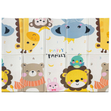  Oktatószőnyeg, kétoldalas, összecsukható, állatok, utcai, 180 x 200 cm játszószőnyeg