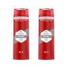 Old Spice Original 3 az 1-ben tusfürdő és sampon férfiaknak (2x400 ml)