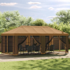  Oldalfalas pavilon 6 x 3 m Bézs Poliészter és acél 190