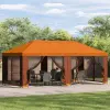  Oldalfalas pavilon 6 x 3 m Narancssárga Poliészter és acél 190