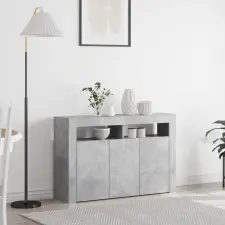  Oldalszekrény Beton Szürke Mérnöki Fa 116 x 30 x 75 cm Téglalap bútor