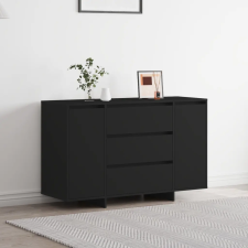  Oldalszekrény Fekete 120x41x75 cm Műanyag bútor