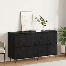  Oldalszekrények 2 pcs Musta tammi 120 x 35 x 70 cm Faanyag bútor