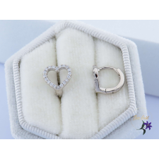  Olgi antiallergén szivesckés gyermek fülbevaló-rodium fülbevaló