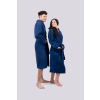 OLIMA OL3300 unisex pamut fürdőköntös , Marine Blue-M/L