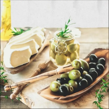  Olives and Cheese papírszalvéta 33x33cm, 20db-os konyhai eszköz