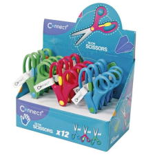 Olló 13cm, iskolai a fogón nyitás rásegítővel, Connect, olló