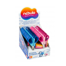  Olló 25cm, hegyes, ergonomikus, iskolai, Nebulo olló