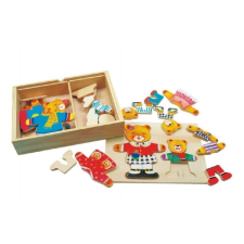 Öltöztetős puzzle - mackómama és kismackó puzzle, kirakós