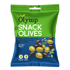 Olymp snack fűszerezett zöld és kalamata magozott olajbogyó 70 g reform élelmiszer