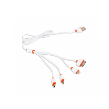Omega 4-in-1 Universal Charging Cable White mobiltelefon kellék