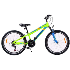Omega Gerald 24&quot; gyermek mountain bike, 18 sebességes, zöld gyermek kerékpár