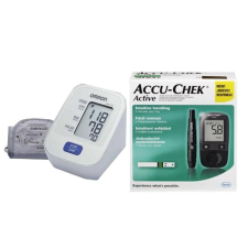  Omron M2 + Accu Check vércukormérő vérnyomásmérő