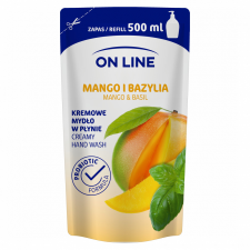 On Line folyékony krémszappan utántöltő mangó és bazsalikom 500 ml szappan