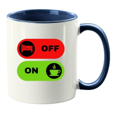  On-Off Ágy és kávé Bögre (másik oldalra fotó és felirat kérhető) bögrék, csészék