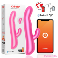 Oninder klitoriszágas vibrátor, rotációval (pink) (APP-os) vibrátorok