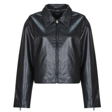 Only Bőrkabátok  ONLNICKI FAUX LEATHER Fekete EU XL