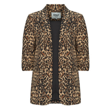 Only Kabátok / Blézerek ONLELLY 3/4 LIFE BLAZER AOP Barna DE 38 női dzseki, kabát
