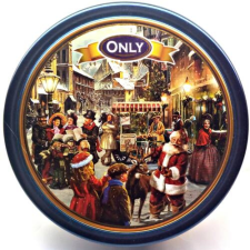  Only Nostalgic Karácsonyi Vajas Keksz Csokoládé Darabokkal Fémdobozban 454g (1 db) csokoládé és édesség