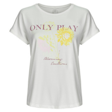 Only Play Rövid ujjú pólók ONPAUB-BLUR ON SS BAT LOOSE Fehér EU L